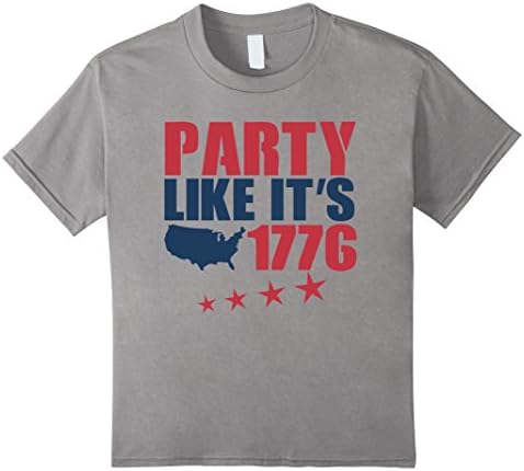 Kids Party Like It's 1776 4th of July Drinking Party T-Shirt 10 Slate