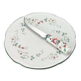 Pfaltzgraff Winterberry Cheese Tray with Sculpted Slicer by Pfaltzgraff
