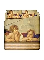Tele d'autore by MANIFATTURE COTONIERE Juego De Funda Nórdica Raffaello Putti (Beige)