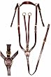 PREMIUM AUSSIE Leather Breast Plate w/ Running Martingale Attachment