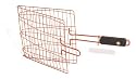 Outset QN75 Copper Nonstick Triple Fish Basket with Soft-Grip Handle