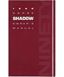 IMAGE OF 1990 DODGE SHADOW Owners Manual User Guide