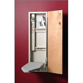 Buy Iron-A-Way 42 inch built in wall mounted ironing board storage compartment and spot light with No...