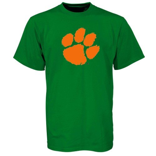Clemson Tigers Green St. Patrick's Day Team Logo T-shirt