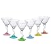 Kitchen & Housewares : Libbey Glass Watusi Colors Martini Glasses Set of 6