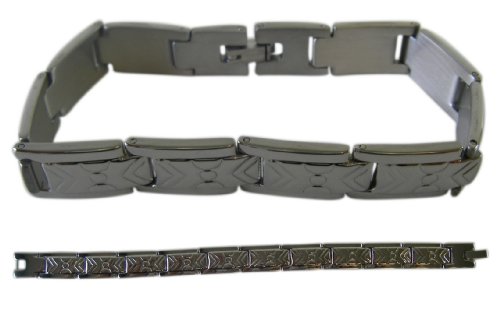 Stainless Steel Silver 8.25 Inch Delicate Embossed Fashion Bracelet-Silver Dress Chain
