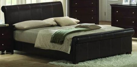 California King Size Bed - Contemporary Espresso Color