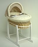 Mothercare Little One Moses Basket With White Curved  Rocker rrp £99.99 Now £59.95