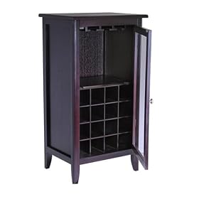 Wine Cabinet with Glass Door Espresso Finish by Modern Lines