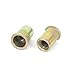 uxcell® 100 Pcs 14mm Long Flat Head Rivet Nut Insert Nutserts Fasteners M6x1.0mm