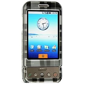 Black Checkered Snap-On Cover Hard Case Protector for HTC Google G1 Gphone Android