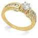 14K Yellow Gold Diamond Engagement Ring Semimount - 0.33 Ct.