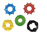 Orion 514853 Sex-Marathon,  5-teiliges Penisring-Set. Aus Silikon in verschiedenen Farben und in unterschiedlichen Reiz-Designs - 
