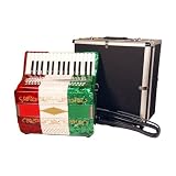 Barcelona Full-Size 30 Key Piano Styled Accordion - Tri-Color with Free Locking Case