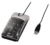 Hama - Souris optique 2 en 1 - USB - 800 dpi - Pavé numérique - Noir / Silver