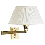 Wall Mounted Swing Arm Lamp (Brass) (13 diameter shade 19 extension)