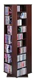 CD / DVD / VHS Huge 1040 Spinner Storage Rack for Media in Walnut Finish