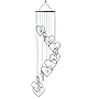 Red Carpet Studio 32 Inch  Spiral Wind Chimes w/Heart Chrystals