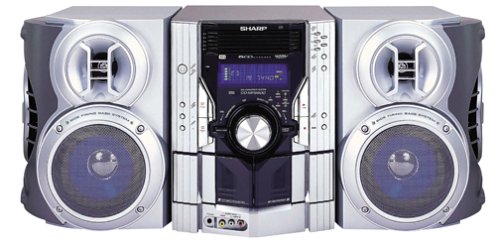 Sharp CD-MPS600 5-Disc CD Shelf System (Silver)