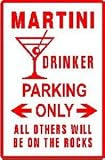 MARTINI DRINKER PARKING alcohol drink sign