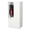 White 3-Drawer Wardrobe