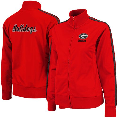 Georgia Bulldogs Ladies Red Carrier Full Zip Track Jacket (Large)