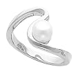14K White Gold Akoya Cultured Pearl Ring - 6.00mm