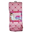 Girls Fashion Tights - Girls Leggings Pink w/ Red Hearts - (Size Large - Ages 7-10 Years)
