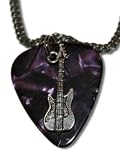 Music Lover's Guitar Pick Necklace (Purple Pick)