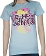 CINEMATIC SUNRISE - Flamingo - Blue Women's / Girls T-shirt (Babydoll / Girlie)