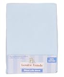 Luvable Friends Fitted Knit Crib Sheet, Ecru