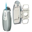 Colibri Boss Lighter - Boss Satin Nickel and Polished Silver Lighter