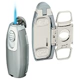 Colibri Boss Lighter - Boss Satin Nickel and Polished Silver Lighter