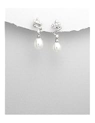 CZ Earrings In 92.5 Sterling Silver