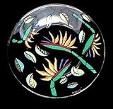 Bird of Paradise Design - Hand Painted - Platter/Serving Plate - 13 inch diameter
