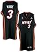 Dwyane Wade Jersey: adidas Black Swingman #3 Miami Heat Jersey - Large