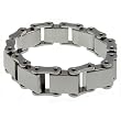 Stainless Steel Bracelet with CZ and bicycle chain style - Length: 8.5"