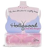 Bra Straps Reusable Clear w/ Storage Tin (1 Pair) by Hollywood Fashion Tape
