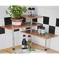 K�chenregal Eckregal Bambus 3 Ablagen K�chengestell K�chenregal