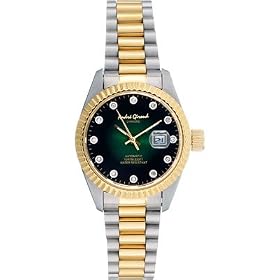Andre Giroud WoMens Limited Edition Diamond and Two-Tone Steel Watch - Emerald by Andre Giroud