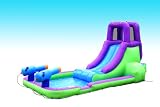 Inflatable Water Slide with Dual Water Guns