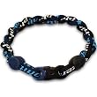 Phiten Tornado Titanium Necklace Black Blue