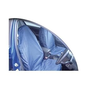 DARK NAVY BLUE - PAIR OF WATERPROOF CAR FRONT SEAT COVERS PROTECTORS