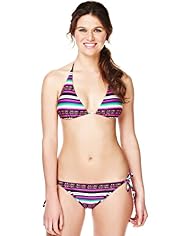 Limited Collection Halterneck Striped Bikini Top