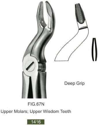 #67N, Upper Molars; Upper Wisdom Teeth Extraction Forcep, English Pattern