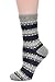 Zando Womens Wool Socks Winter Athletic Socks Crew Sock Warm Hiking Merino Wool Socks Soft Thick Mid Calf New Dark Stripe
