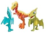 Learning Curve Dinosaur Train - Collectible Dinosaur 3 Pack- Mrs. Pteranodon, Shiny, Derek
