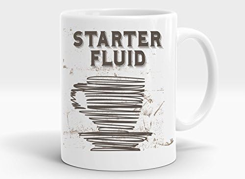 Stater Fluid Wired 15oz Left Handed White Mug Exclusive Design Coffee Large Cup for Tea