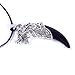 Man Wolf Tooth Pendant Leather Necklace Titanium Steel Domineering Jewelry Silver+Black