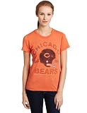 NFL Women's Chicago Bears Heather Vintage Short Sleeve Crew (Orange, Small)